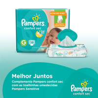 Kit Fraldas Pampers Confort Sec Jumbo Até 172 Unidades